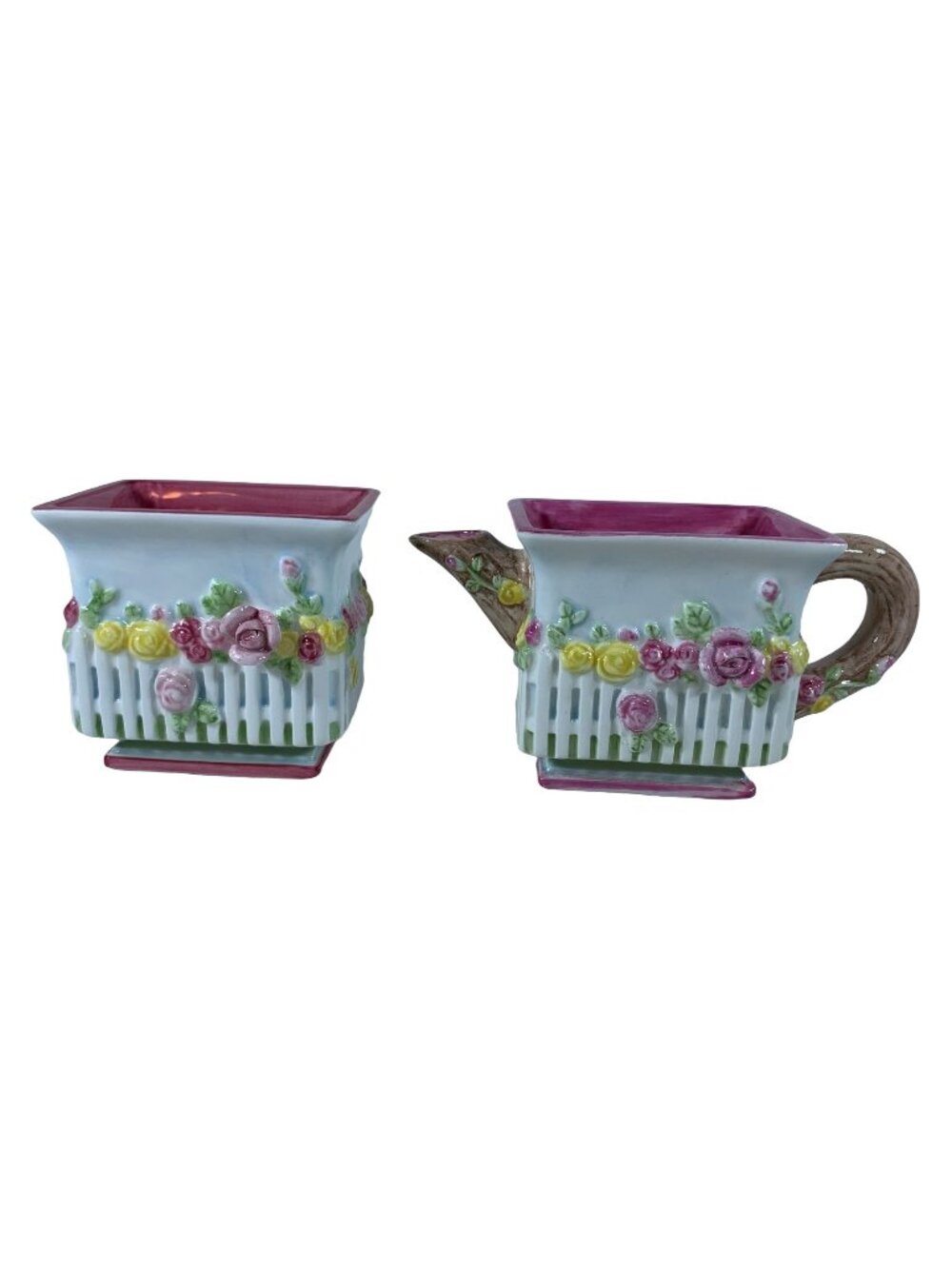 Vintage 2002 Royal Albert OCR Cottage Cream Sugar Set Old Country Roses Pattern